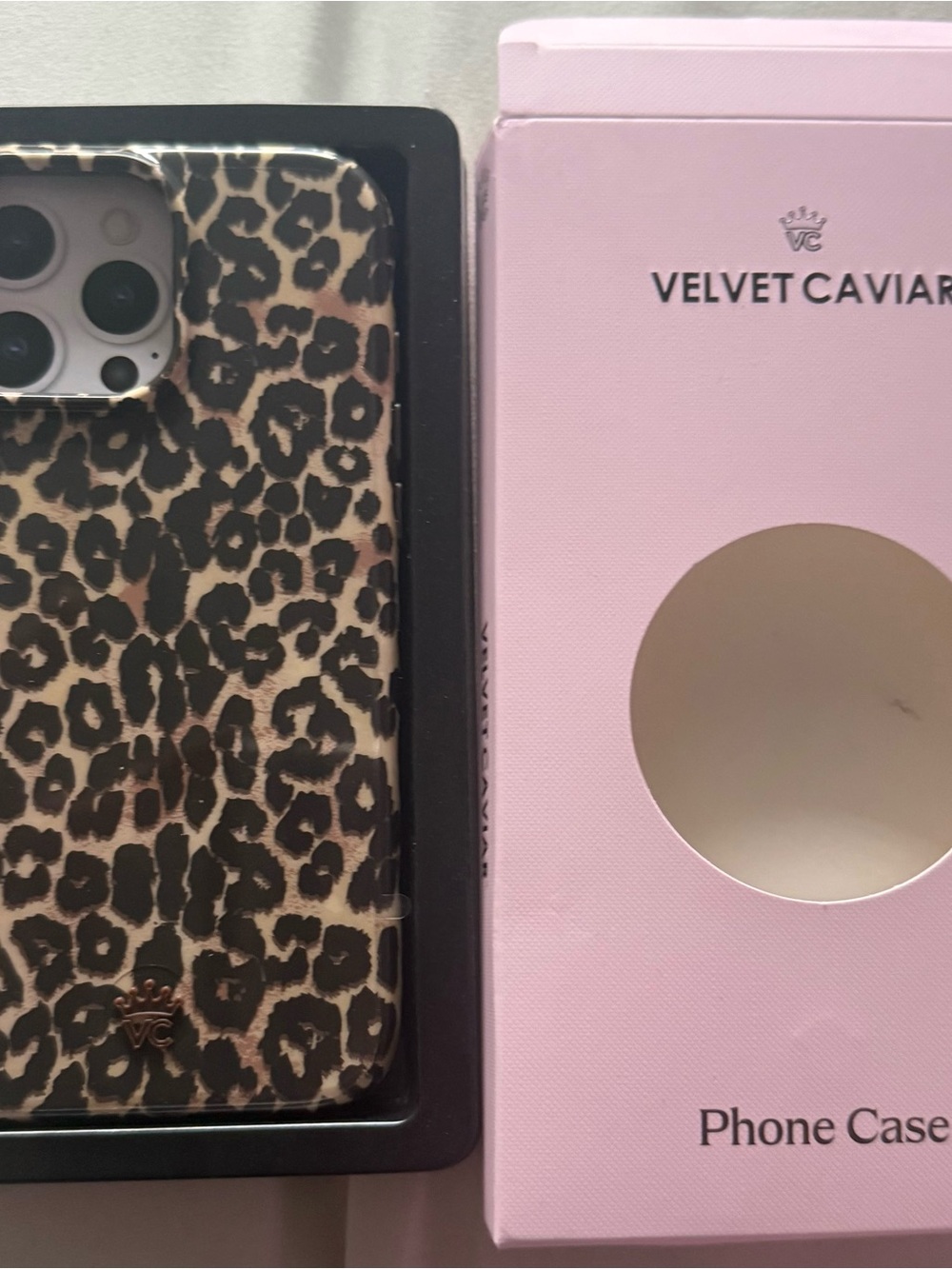 Velvet Caviar Leopard Print Phone Case - Black & Brown